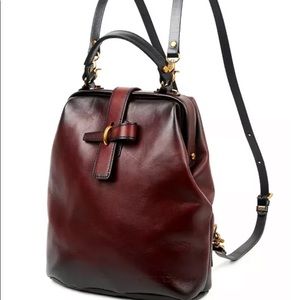 Old Trend burgundy leather Pamela backpack
